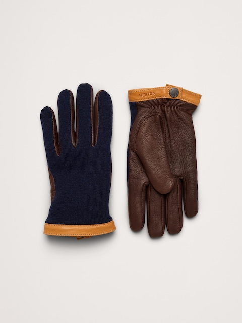 Deerskin Leather & Wool Tricot Gloves by Hestra