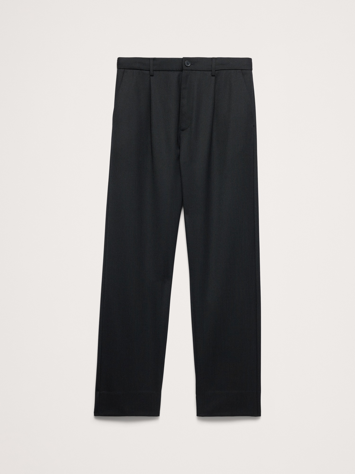 Мужские брюки Banana Republic Relaxed Twill Dress Pant, цвет: Чёрный — фото 4