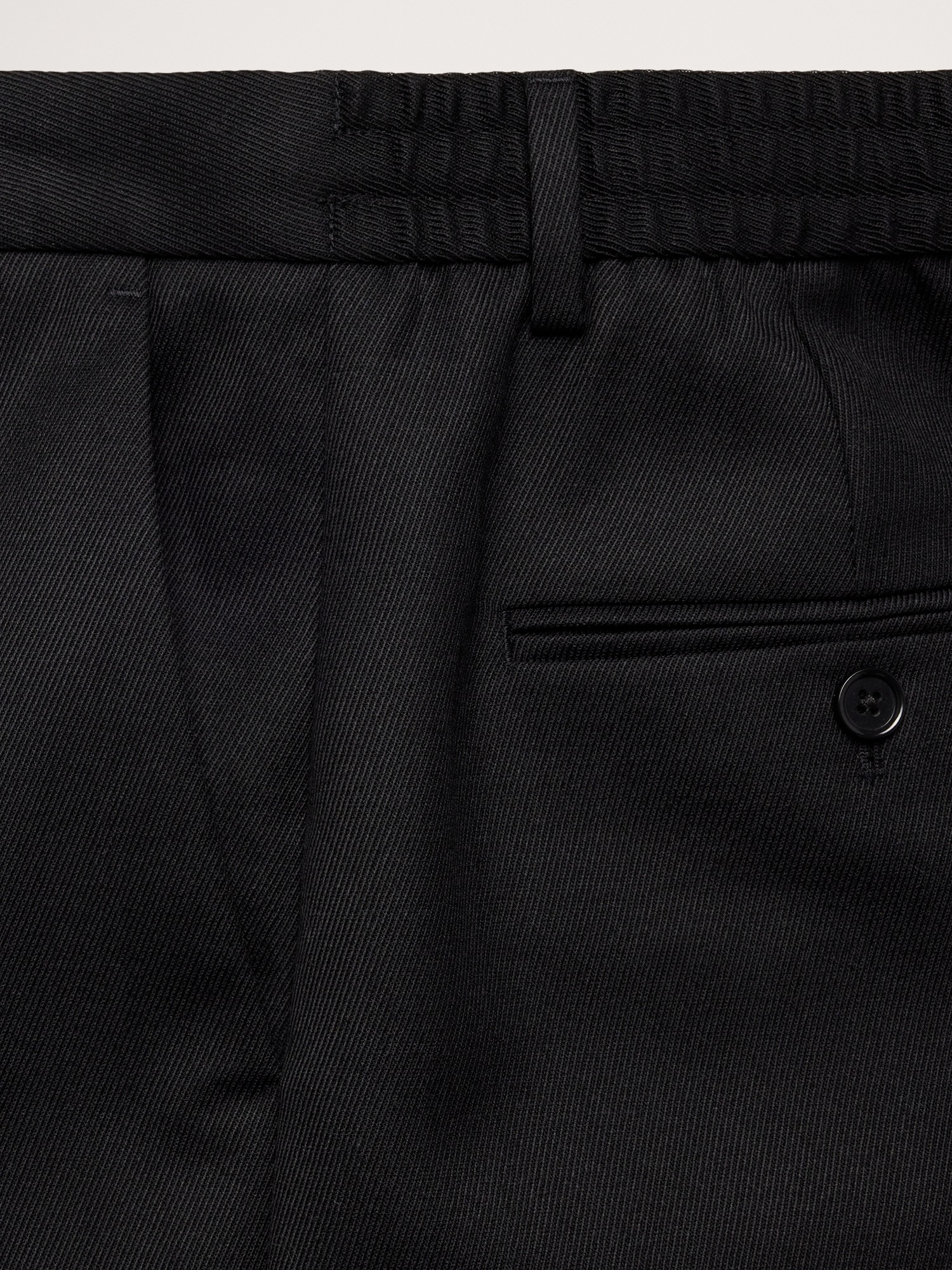 Мужские брюки Banana Republic Relaxed Twill Dress Pant, цвет: Чёрный — фото 5