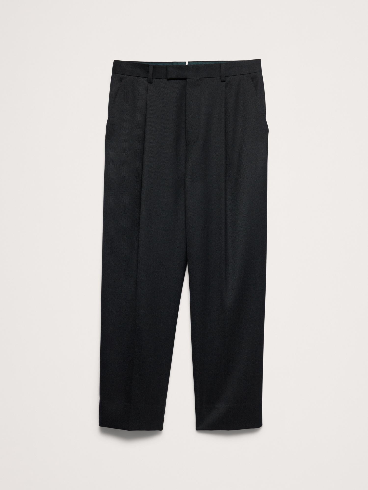 Мужские брюки Banana Republic Loose Pleated Twill Suit Pant, цвет: Чёрный — фото 5