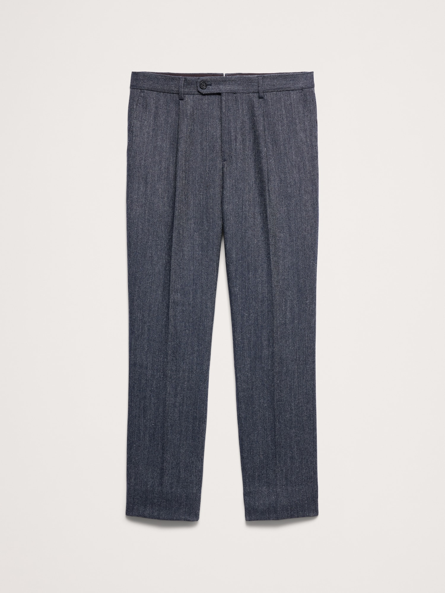 Tailored Slim Italian Herringbone Suit Pant - thumbnail 5