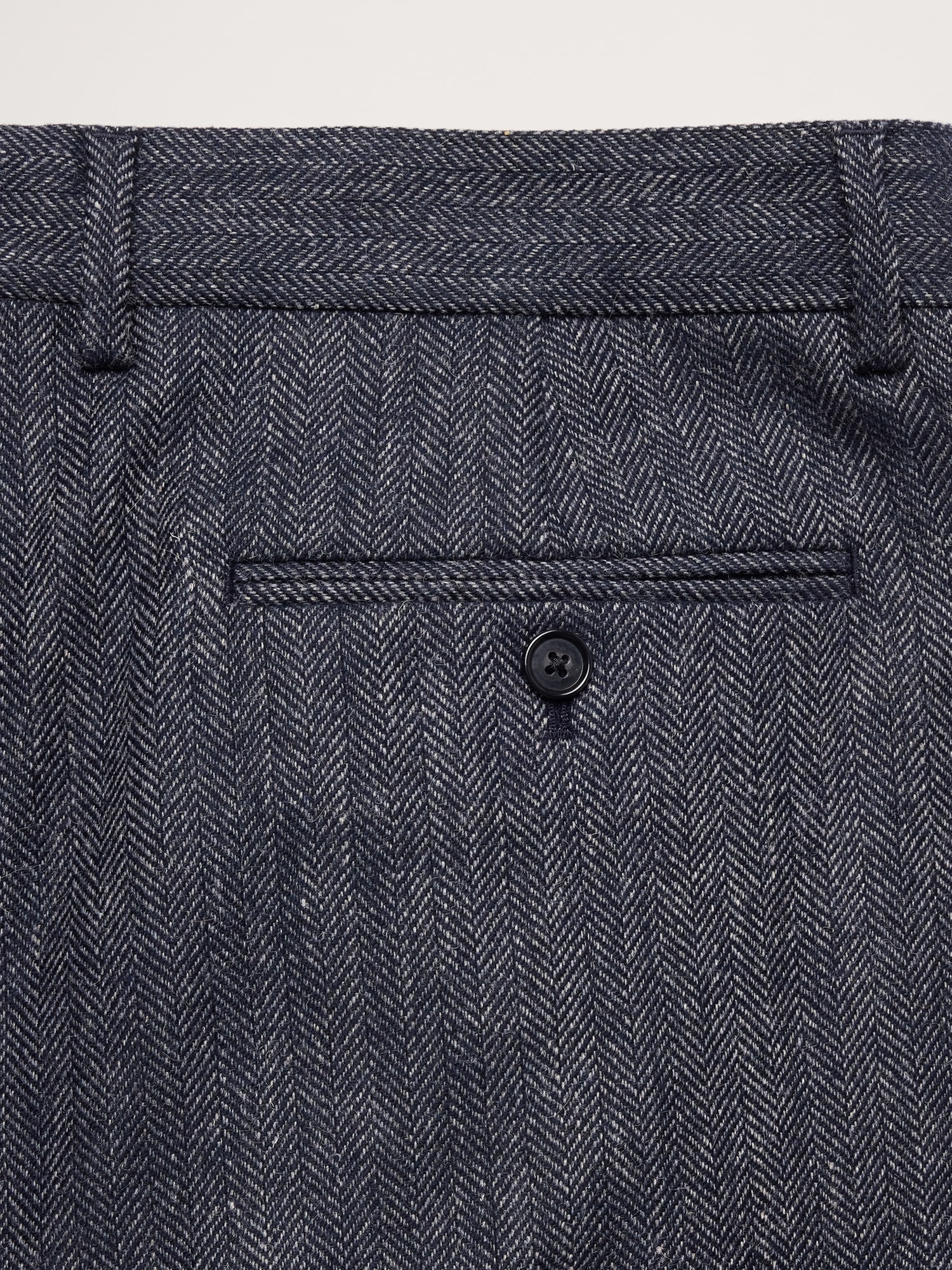 Tailored Slim Italian Herringbone Suit Pant