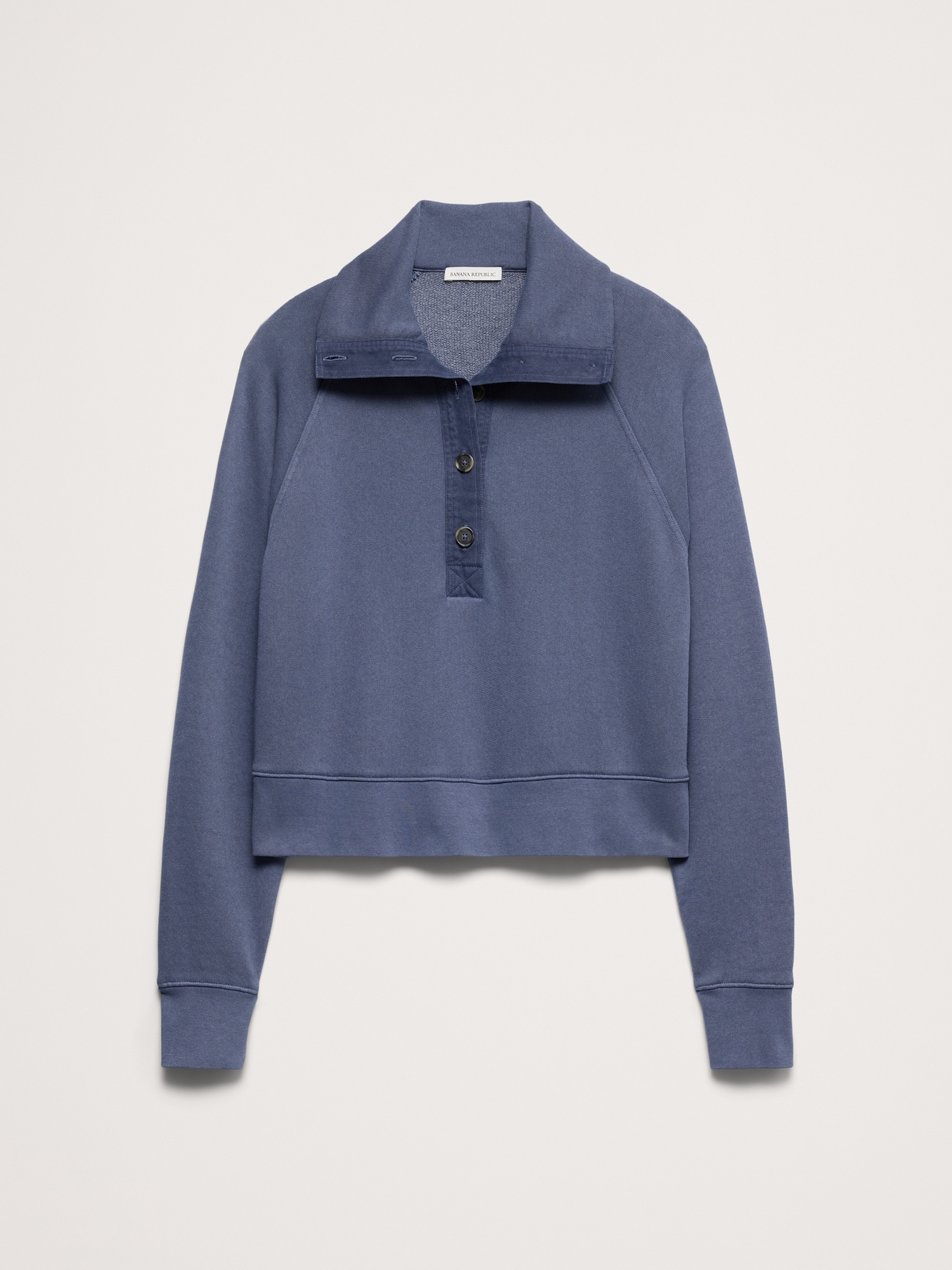 French Terry Stand-Collar Sweatshirt