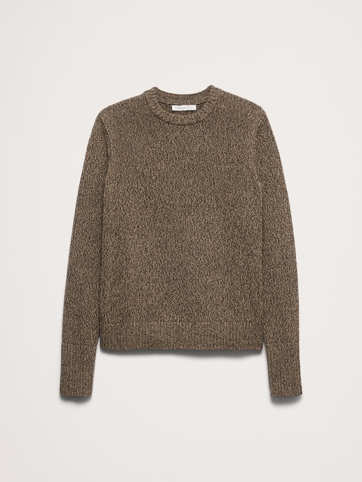 Larkspur Cotton-Silk Crew-Neck Sweater | Banana Republic