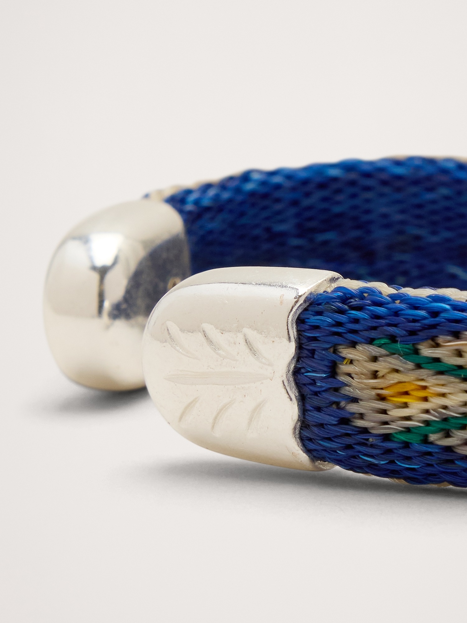 Мужской браслет Banana Republic Bendable Horsehair By Chamulas, цвет: Синий — фото 3