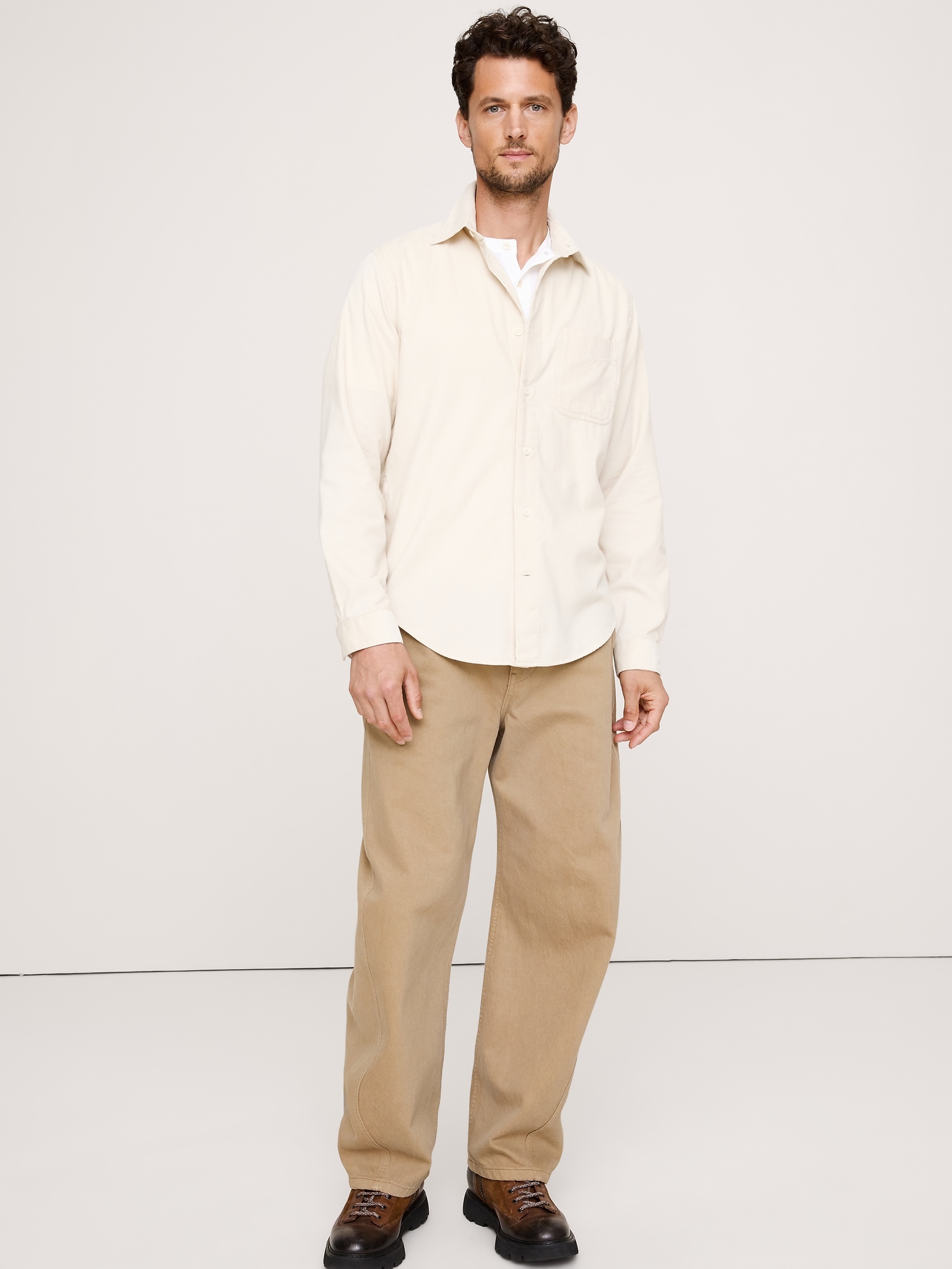 Standard-Fit Lightweight Corduroy Shirt