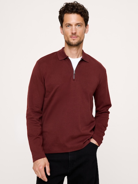 Luxury-Touch Quarter-Zip Polo