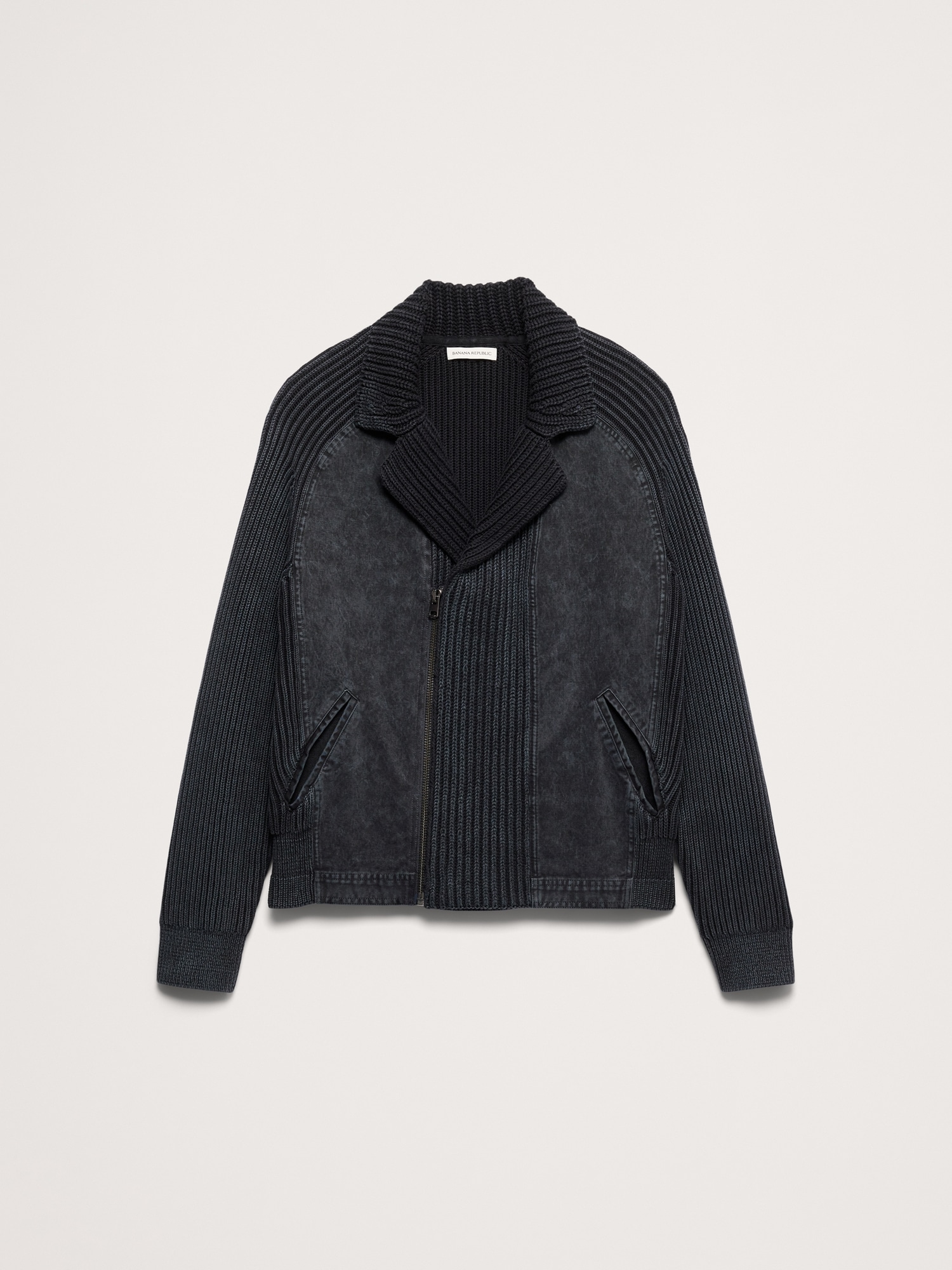 Cotton Moto Sweater Jacket - thumbnail 5