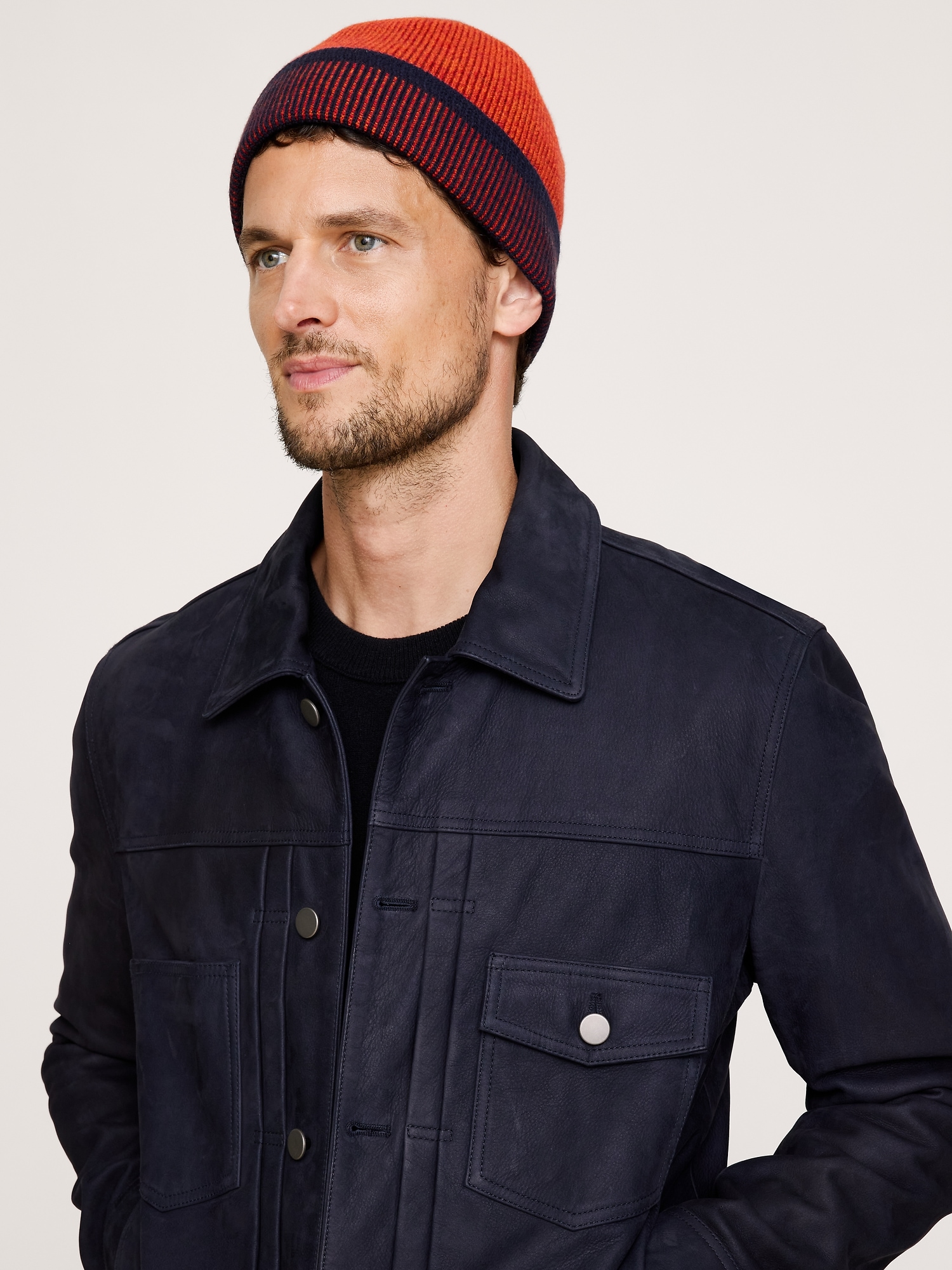 Merino Lightweight Striped Beanie - thumbnail 4