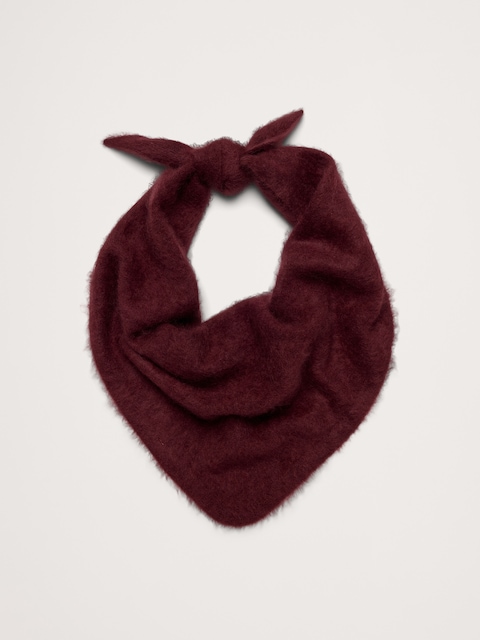 Brushed Wool-Cashmere Triangle Scarf