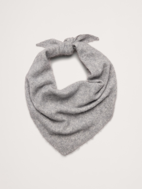 Brushed Wool-Cashmere Triangle Scarf