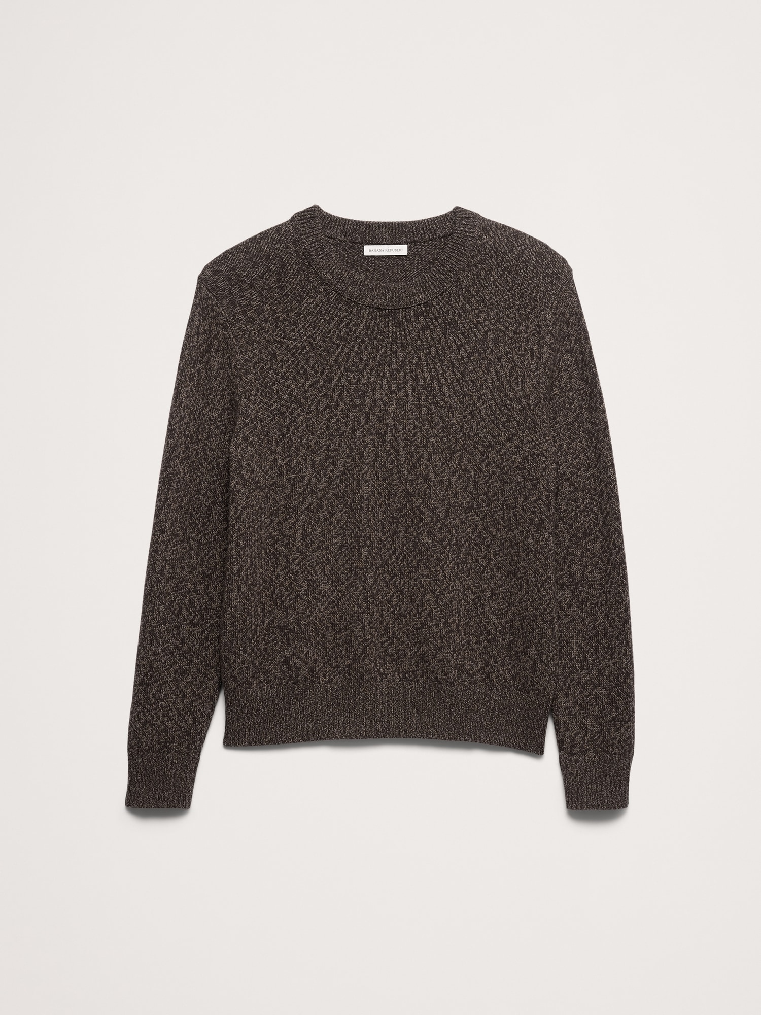 Marled Italian Cotton-Cashmere Crew-Neck Sweater - thumbnail 9