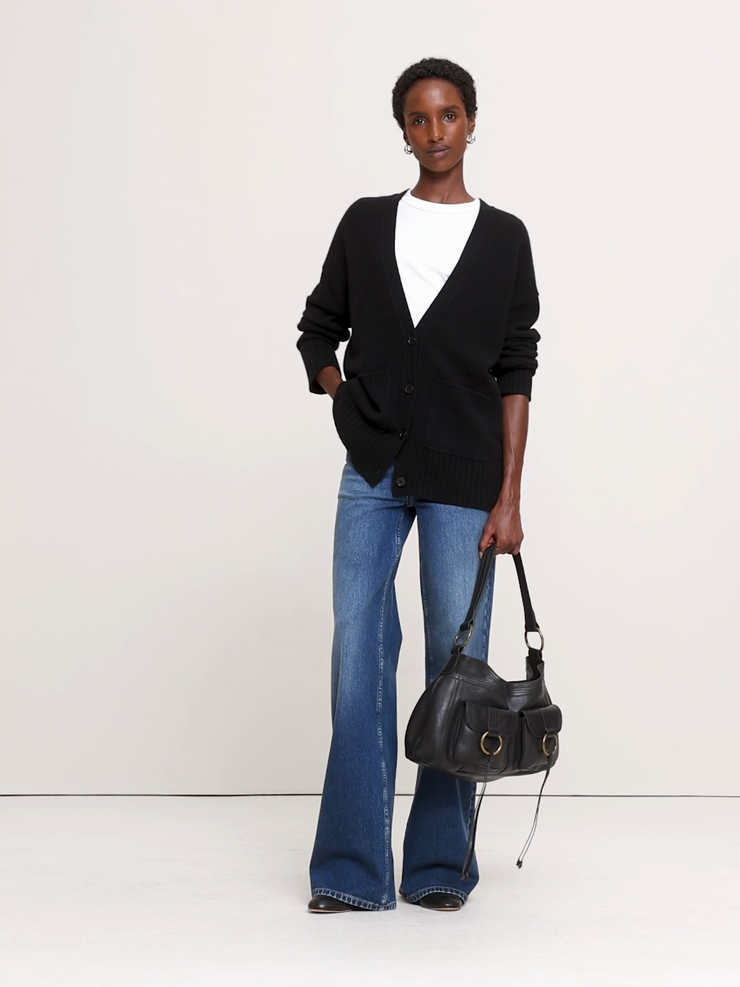 Oversized Cashmere Boyfriend Cardigan - thumbnail 6