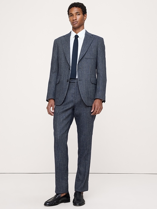Tailored Slim Italian Herringbone Suit Jacket | Banana Republic