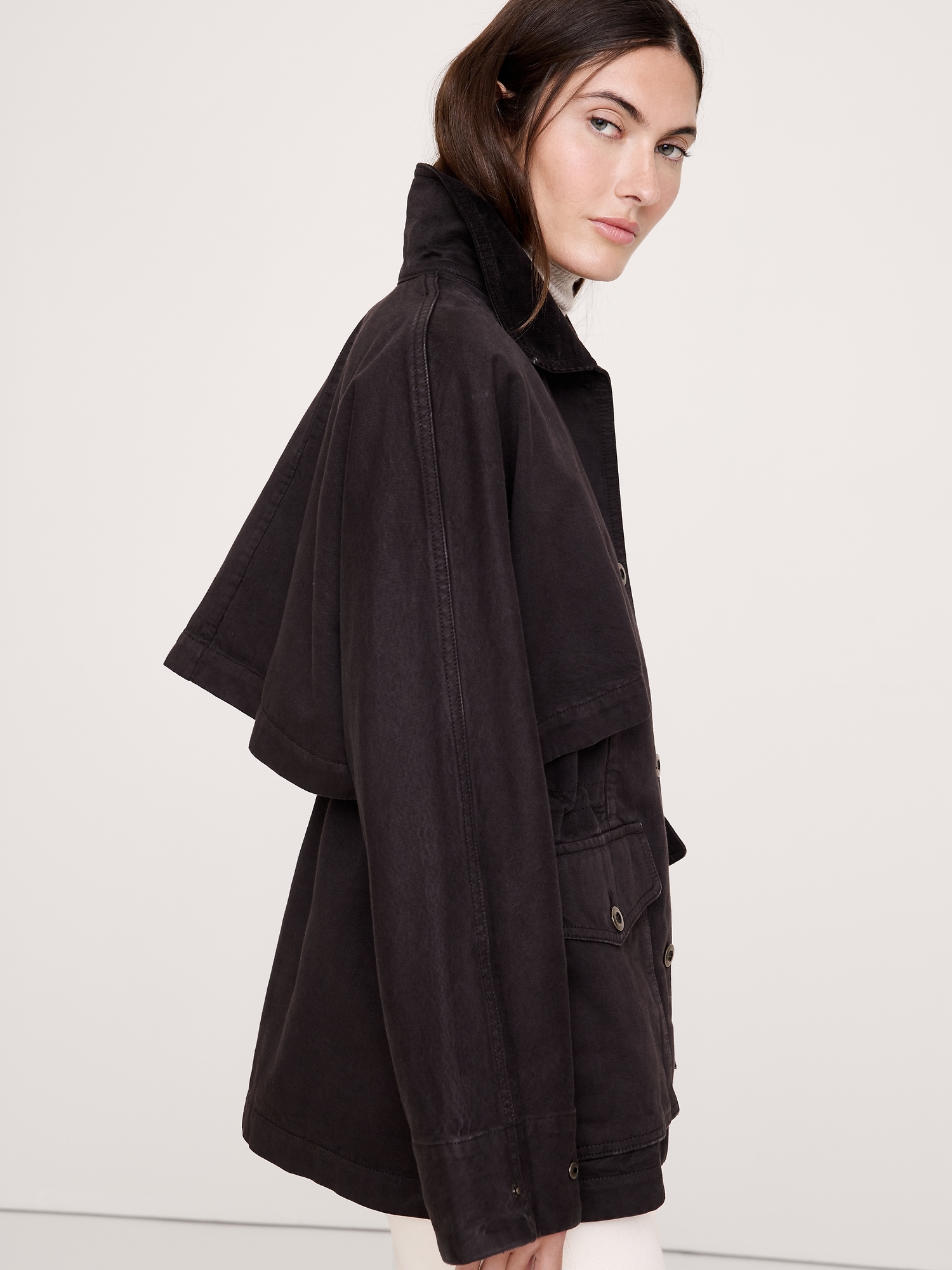 Женская куртка Banana Republic Cinched-Waist Utility, цвет: Коричневый — фото 3
