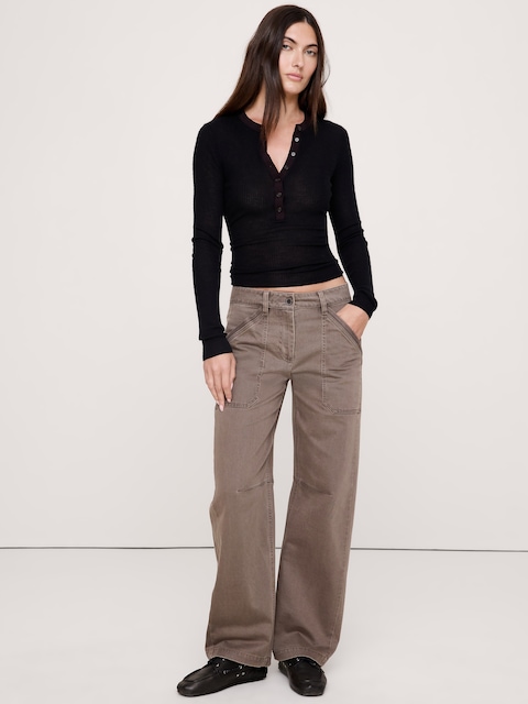 Low-Rise Relaxed Utility Pant