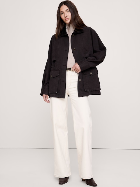 Cinched-Waist Utility Jacket