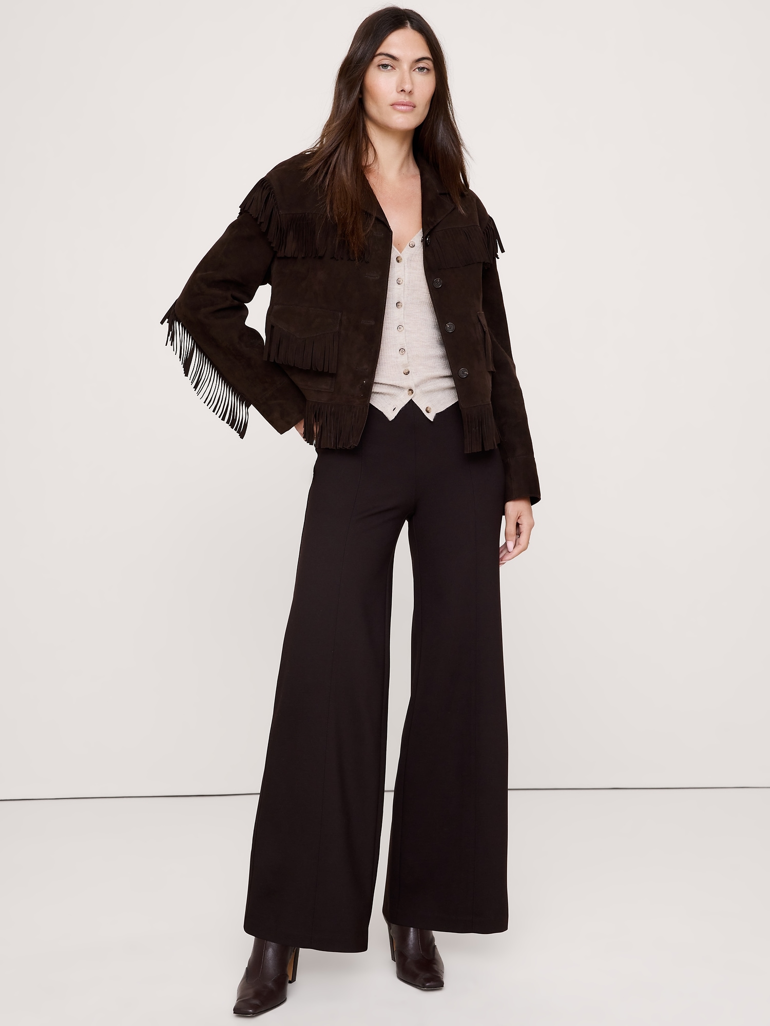 High-Rise Wide-Leg Everywhere Ponte Pull-On Pant