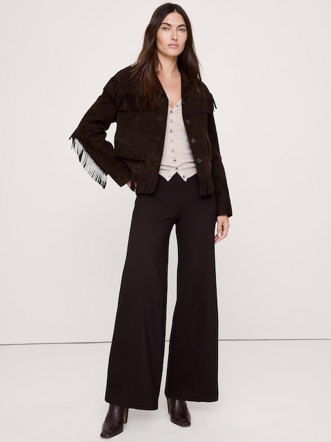 High-Rise Wide-Leg Everywhere Ponte Pull-On Pant