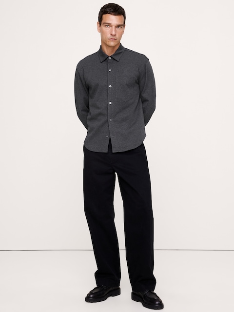 Luxury-Touch Button-Down Shirt