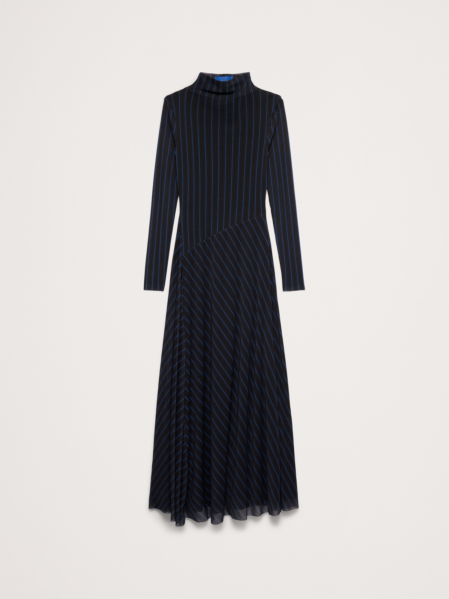 Женское платье Banana Republic x La Ligne The Mesh Maxi, цвет: Чёрный / Синий — фото 5