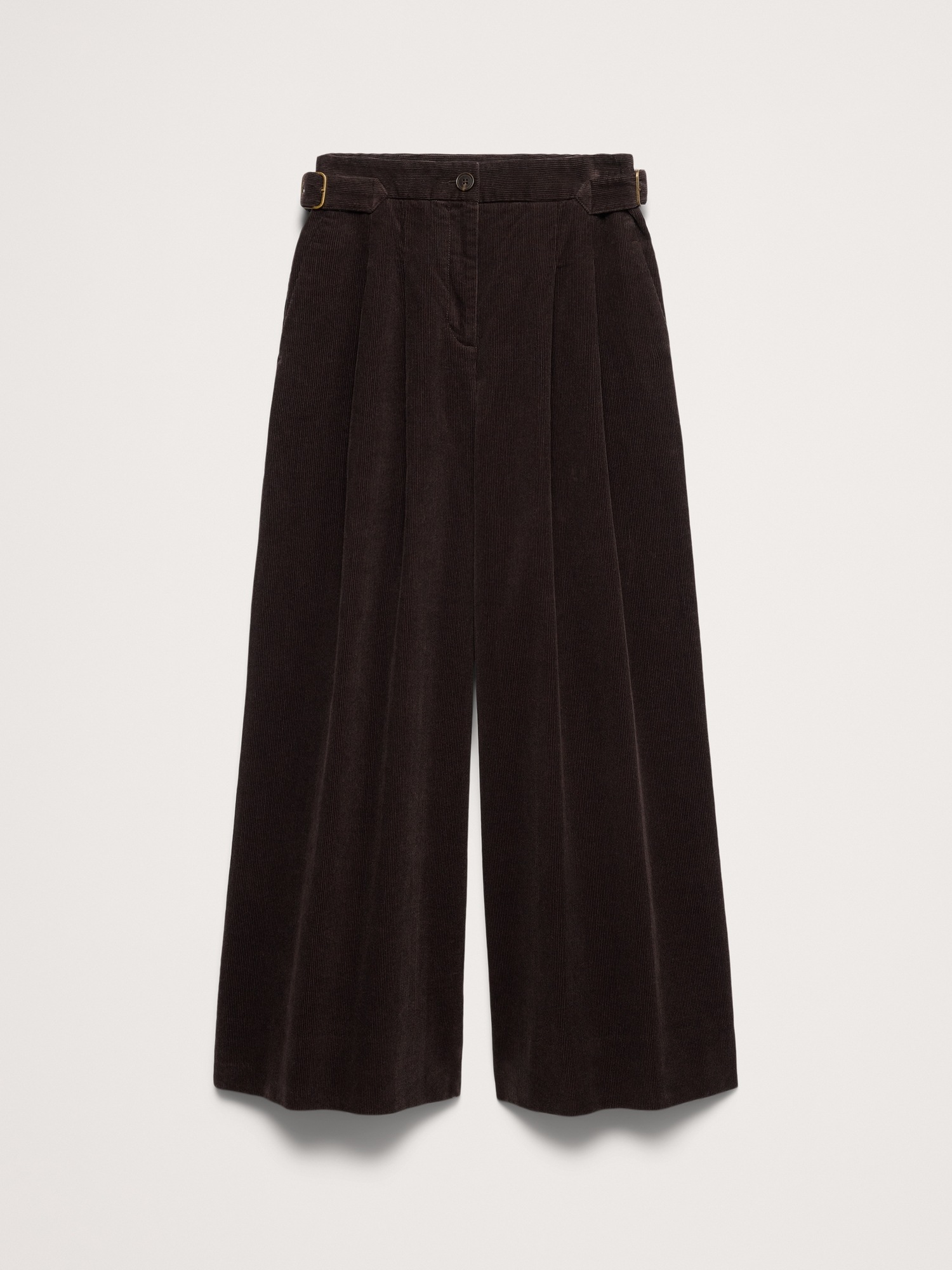 Женские брюки Banana Republic x La Ligne The Wide-Leg Cotton Corduroy Pant, цвет: Коричневый — фото 5