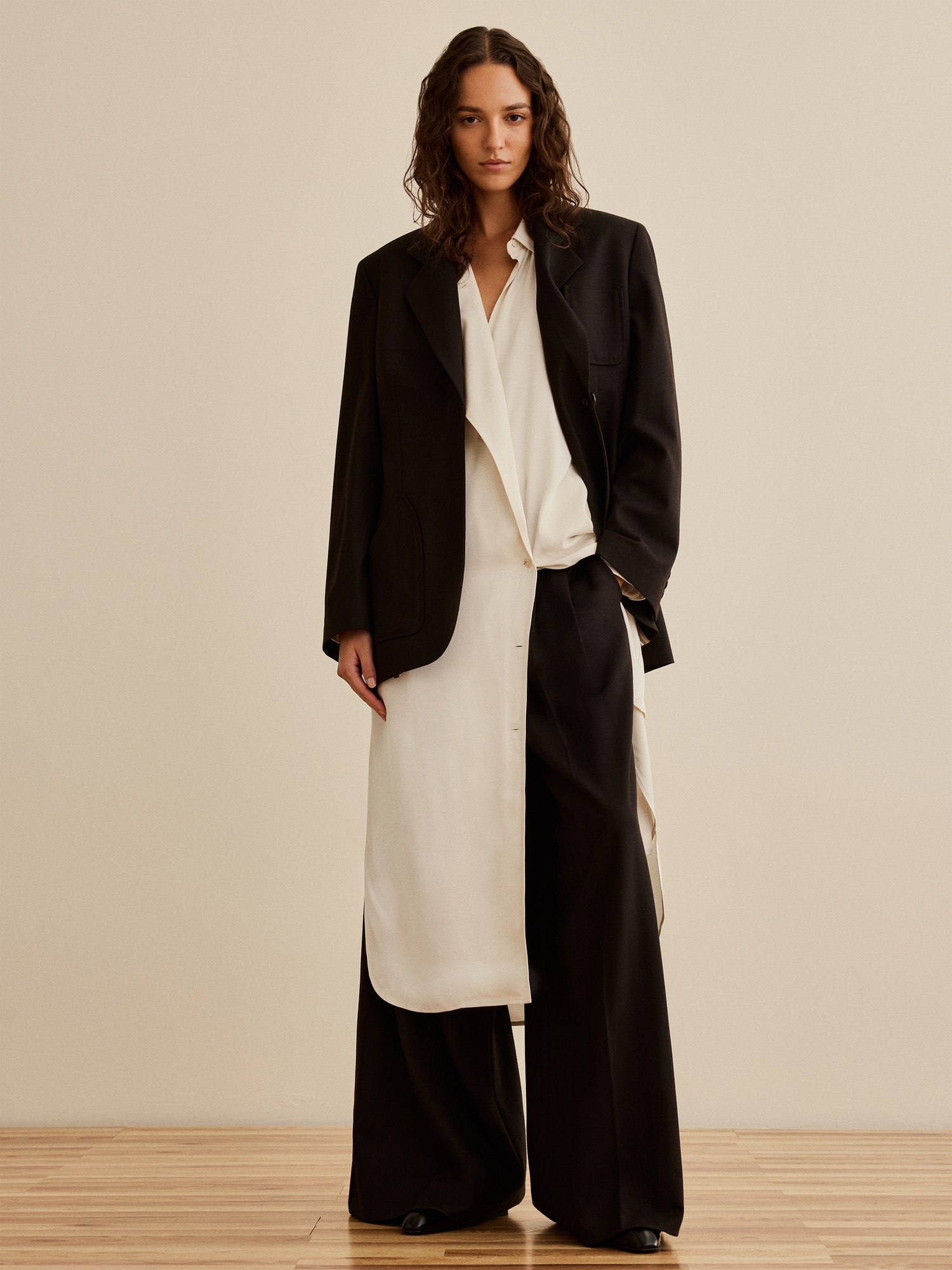 Banana Republic x La Ligne The Viscose Midi Shirt Dress