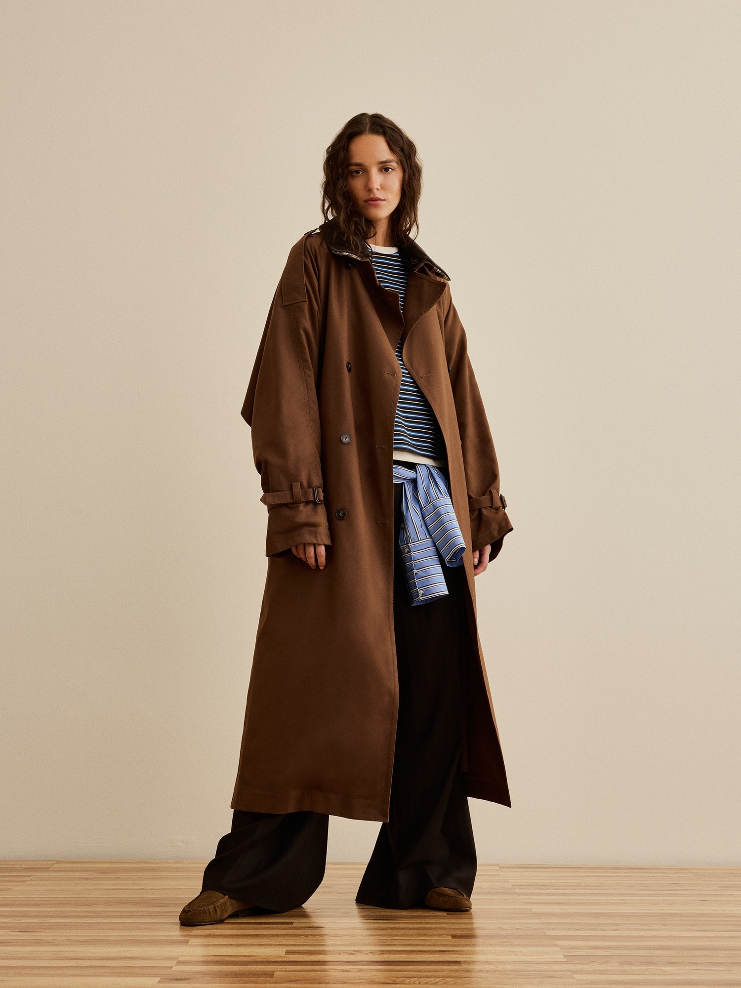 Женская футболка Banana Republic x La Ligne The Boxy Cotton, цвет: Синий полосатый — фото 4