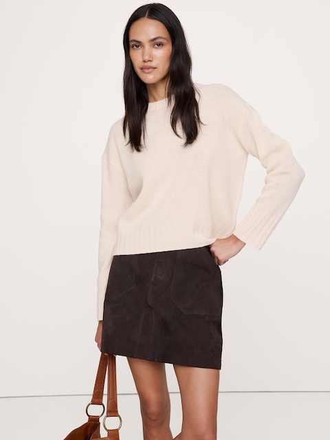 Oversized Midweight Cashmere Crew-Neck Sweater