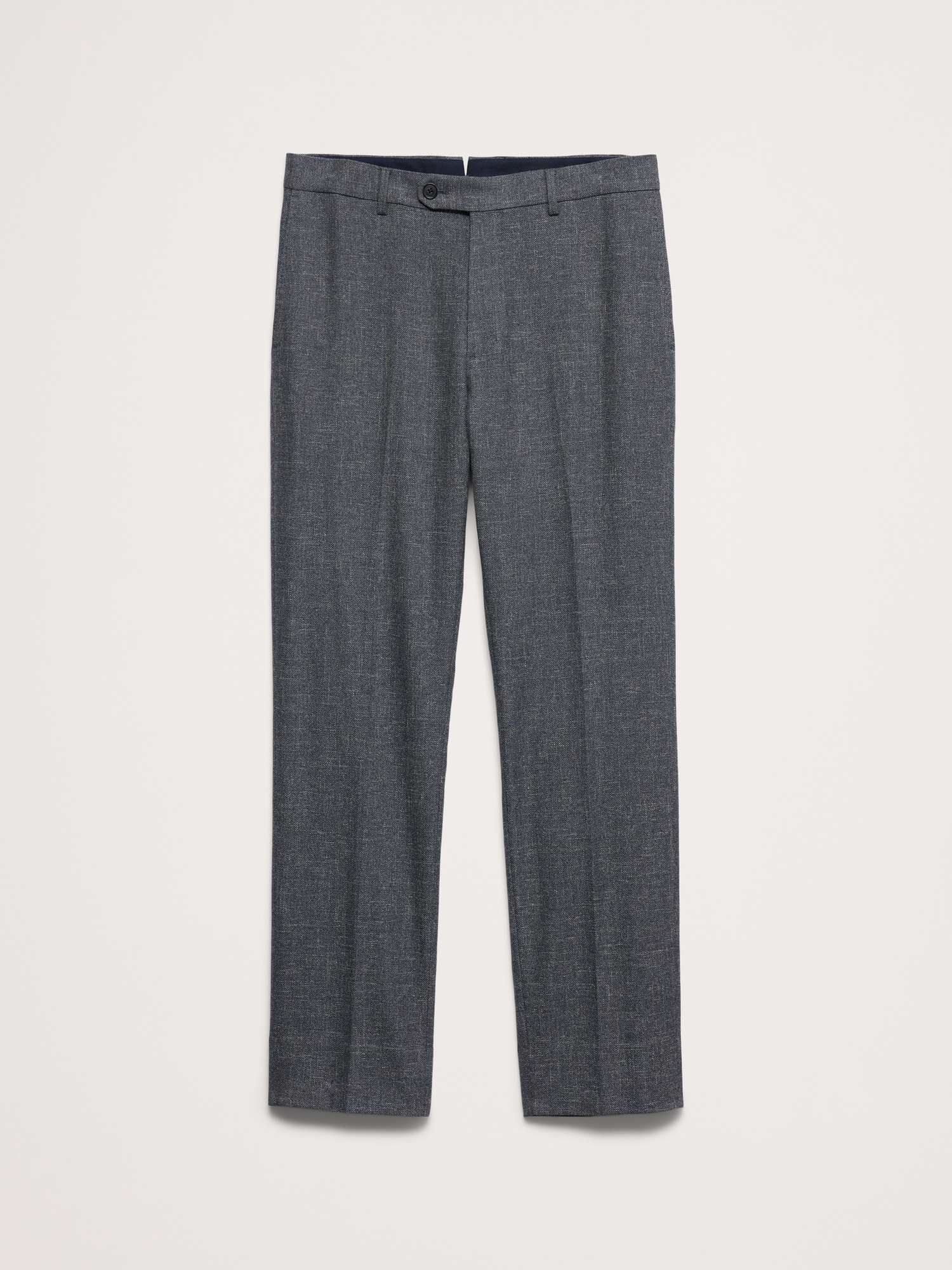 Мужские брюки Banana Republic Tailored Slim Herringbone Wrinkle Resistant Dress Pant, цвет: Синий — фото 4