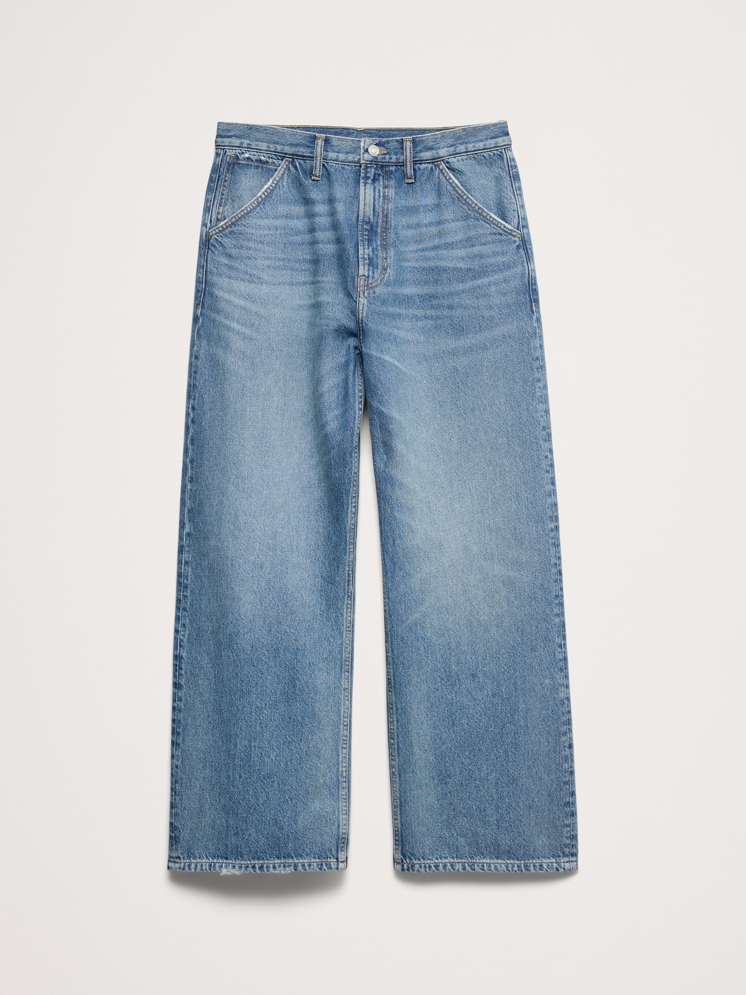 Мужские джинсы Banana Republic Loose Authentic Jean, цвет: Средняя варка — фото 5