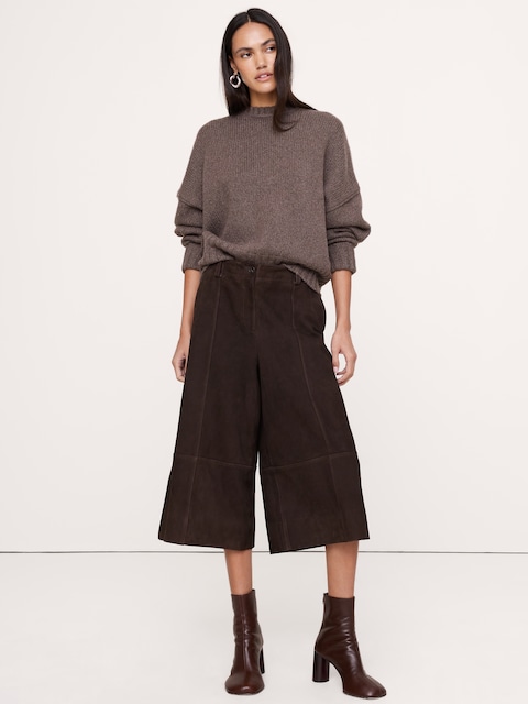 Italian Merino-Blend Crew-Neck Sweater