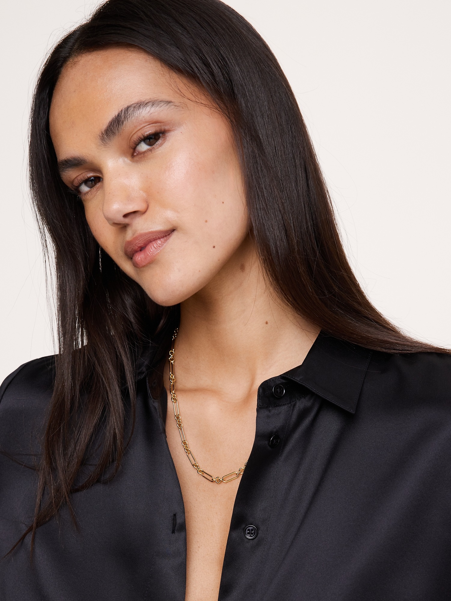 Женская цепочка Banana Republic Link Chain, цвет: Светлый золотой — фото 2