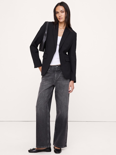 Slim Italian Lightweight Wool Blazer