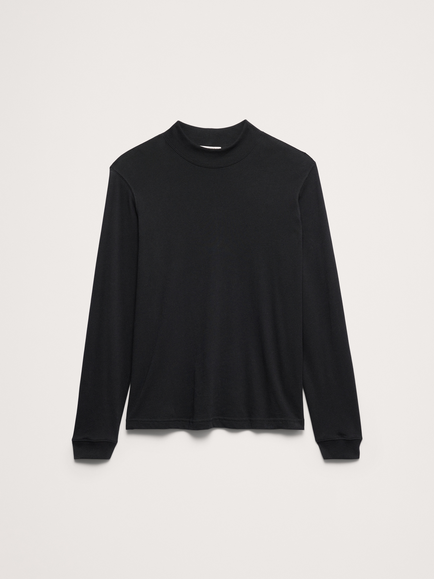 Cotton Jersey Mock-Neck T-Shirt - thumbnail 5