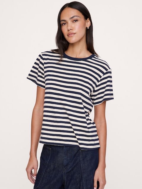 Cotton Slub Crew-Neck T-Shirt