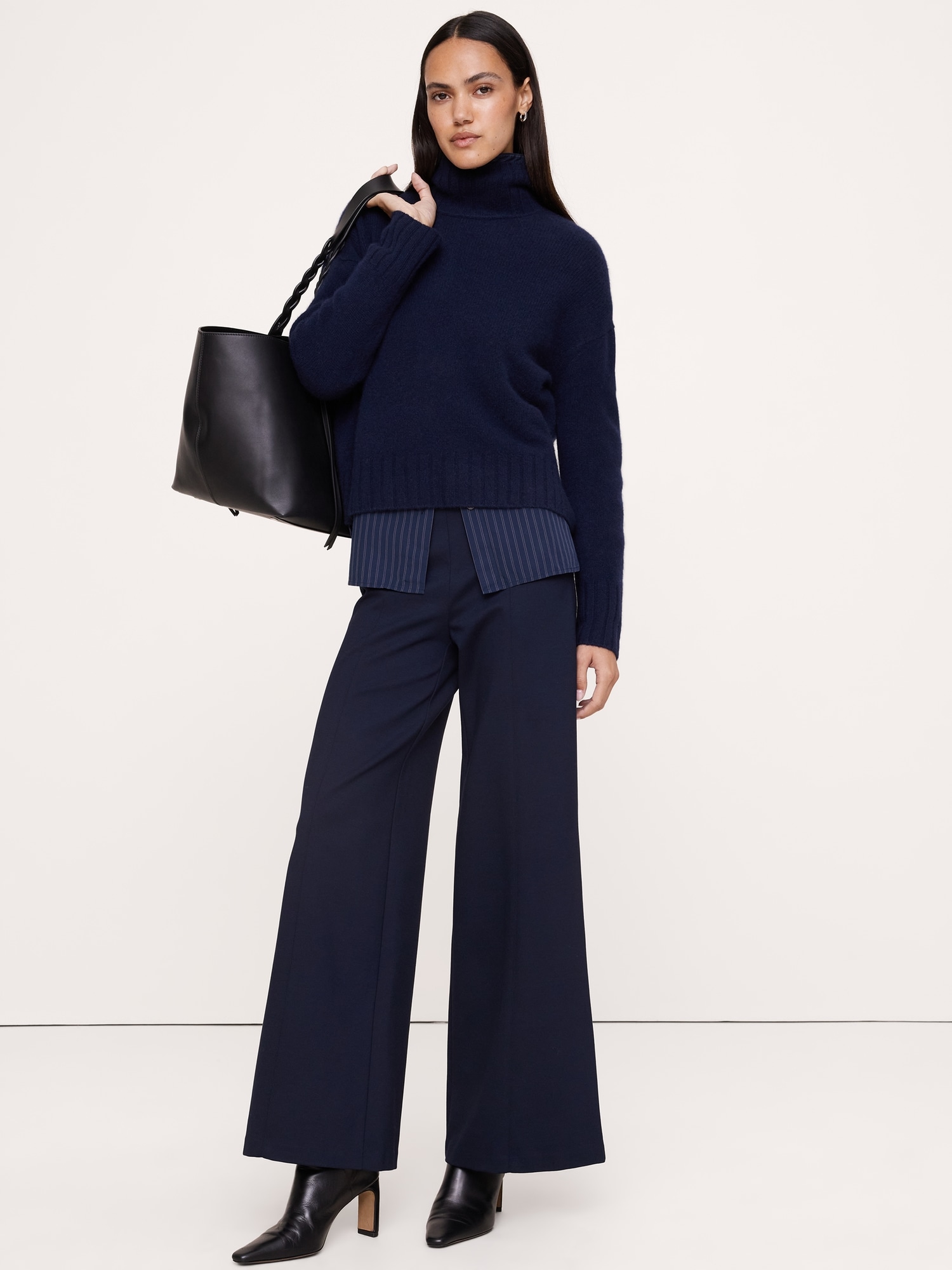 High-Rise Wide-Leg Everywhere Ponte Pull-On Pant - thumbnail 6