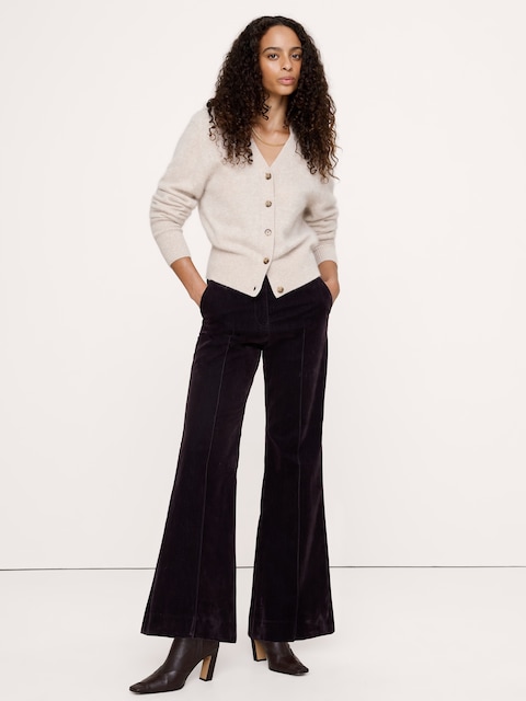 High-Rise Super Flare Flocked Pant