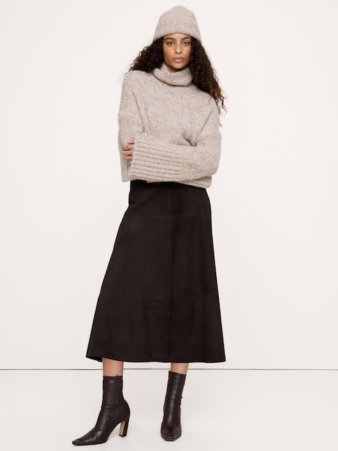 Italian Alpaca-Blend Cropped Sweater