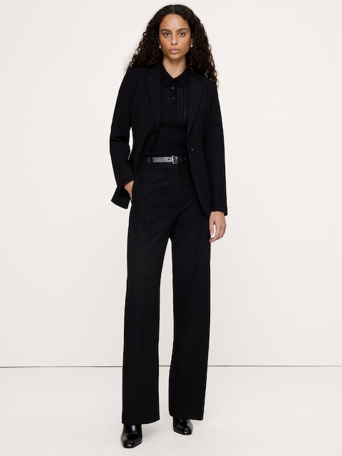 Ultra High-Rise Modern Straight City Stretch Pant