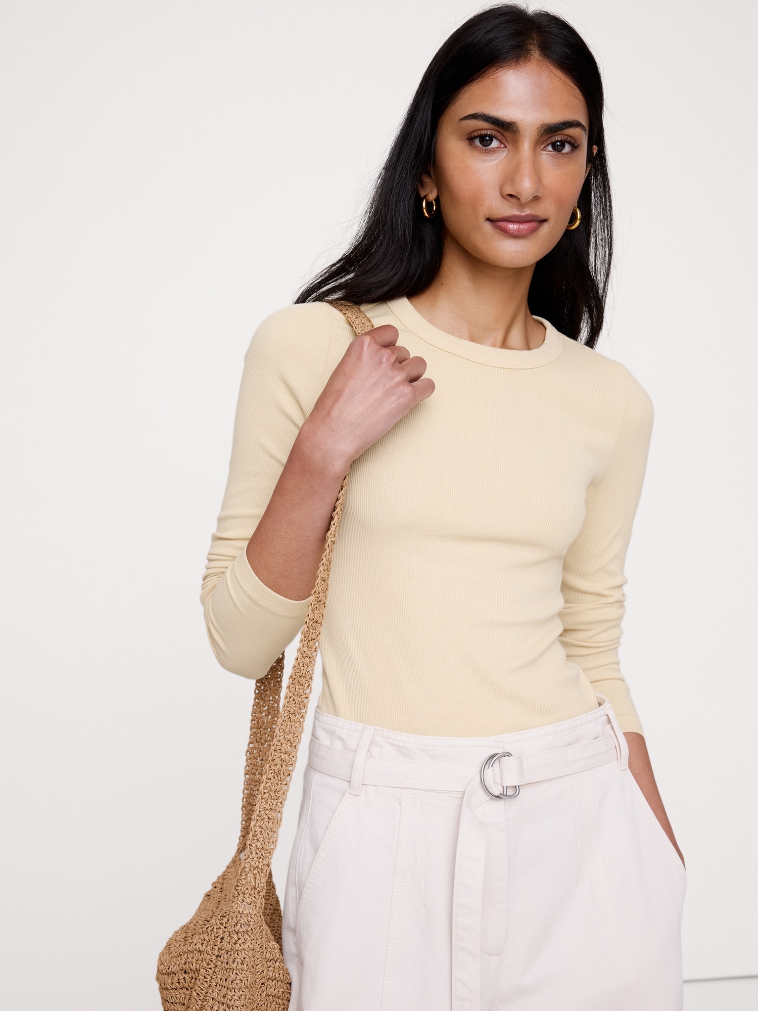 Ribbed Crew-Neck T-Shirt - thumbnail 10
