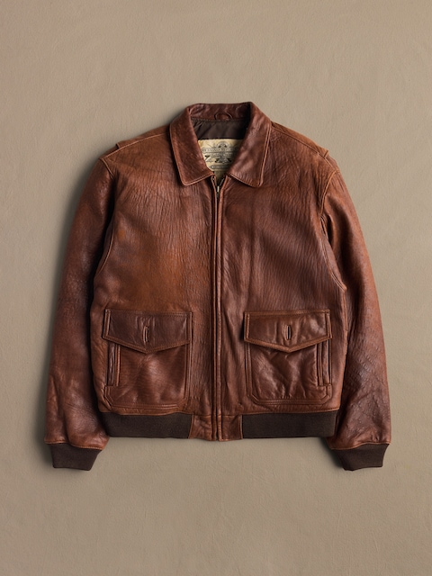 Archive Textured Leather Jacket Men's Size 40