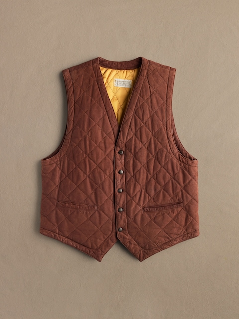 Archive Quilted Suede Vest Men's Size L