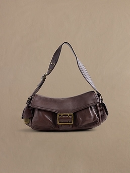 Archive Leather Buckle Shoulder Bag | Banana Republic