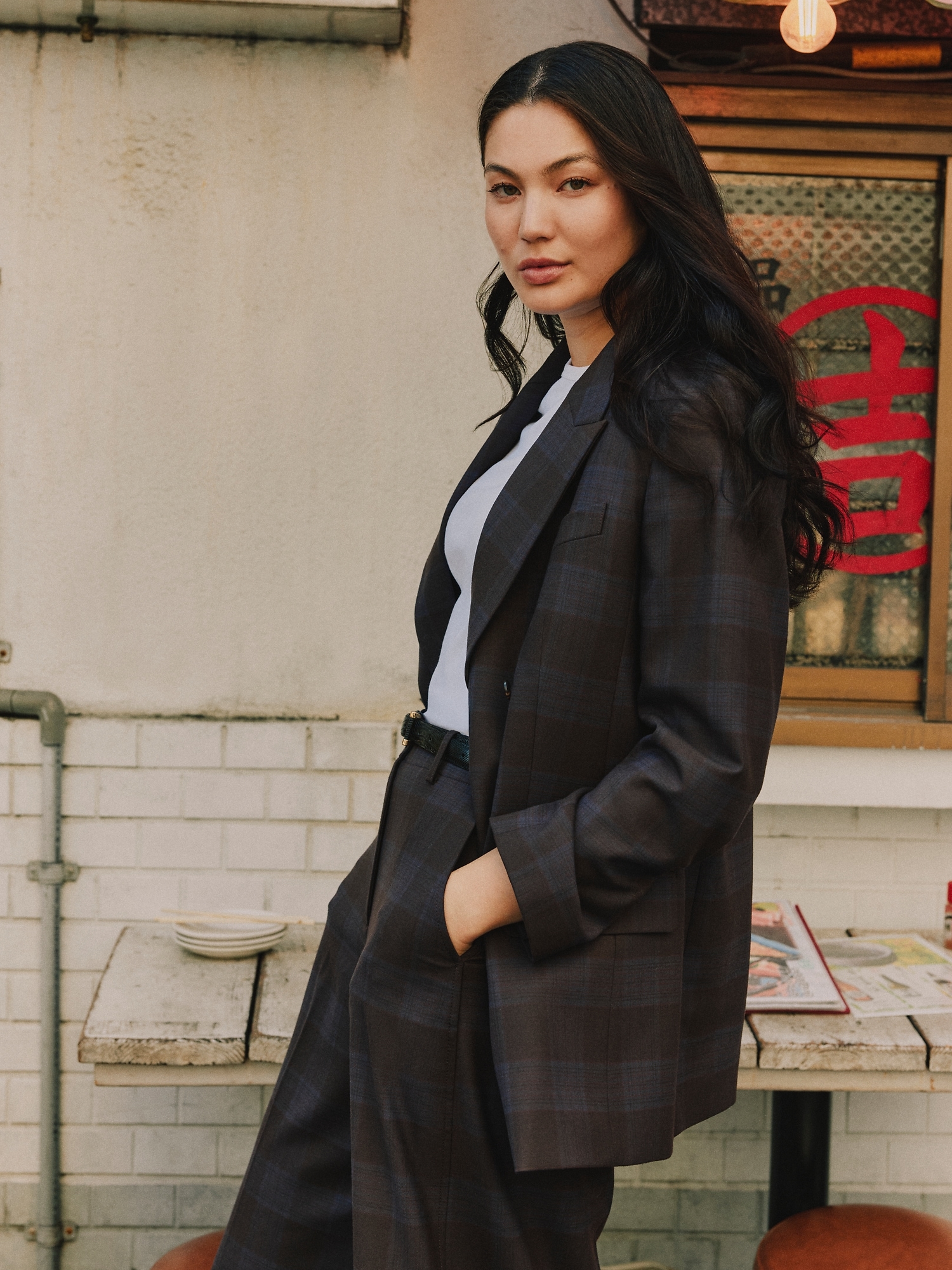 Relaxed Wool-Blend Blazer