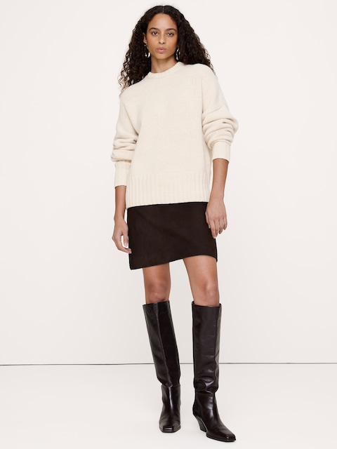 Italian Merino-Blend Crew-Neck Sweater