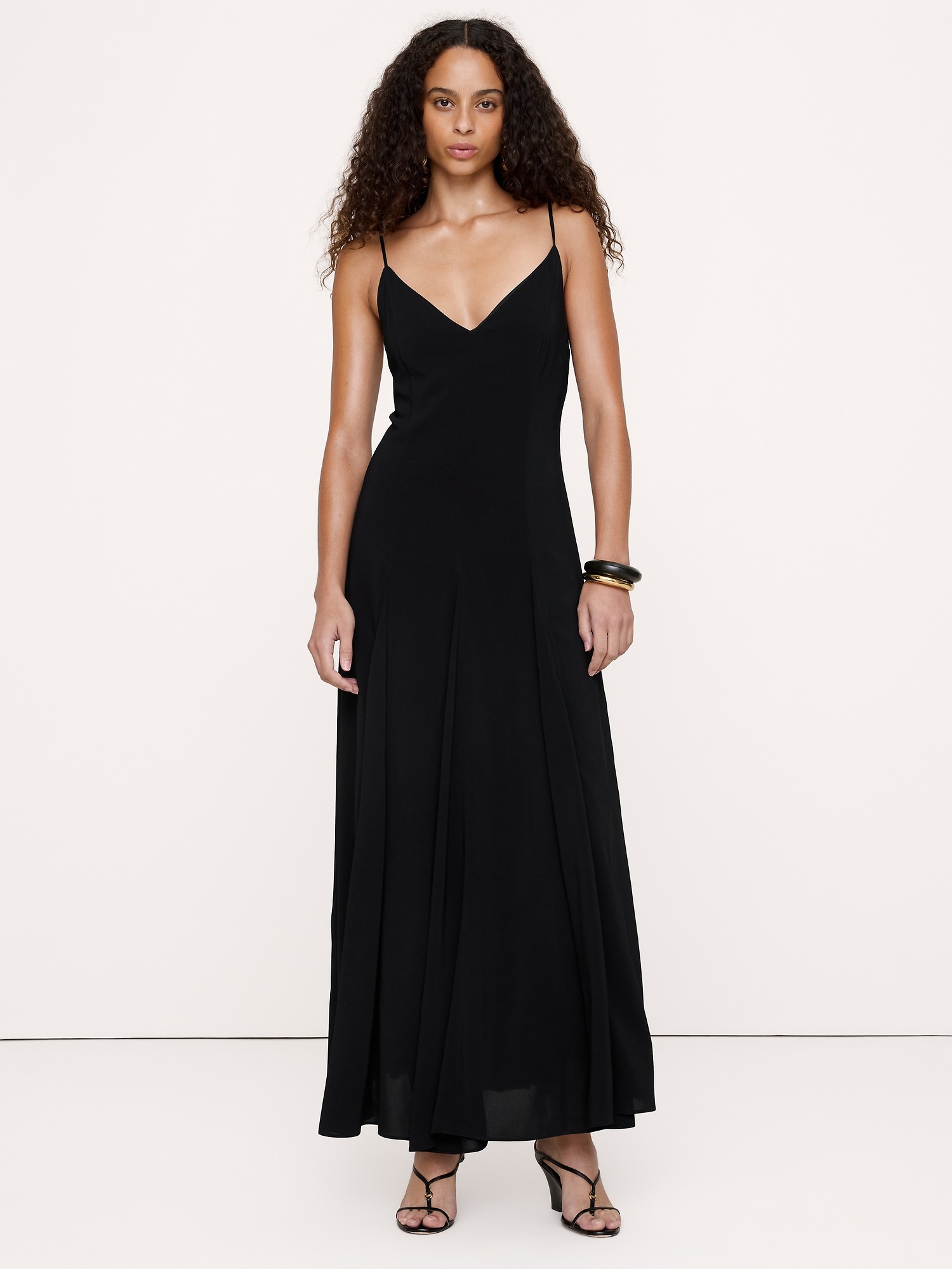 Georgette Paneled Maxi Dress