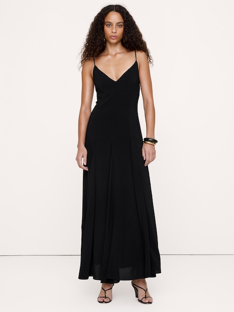 Georgette Paneled Maxi Dress