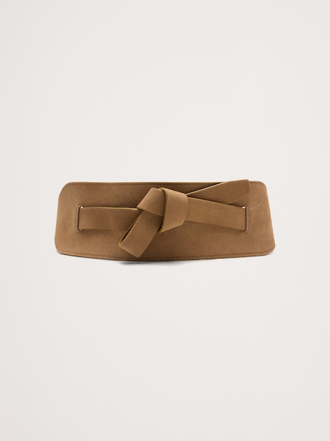 Knotted Suede Corset Belt