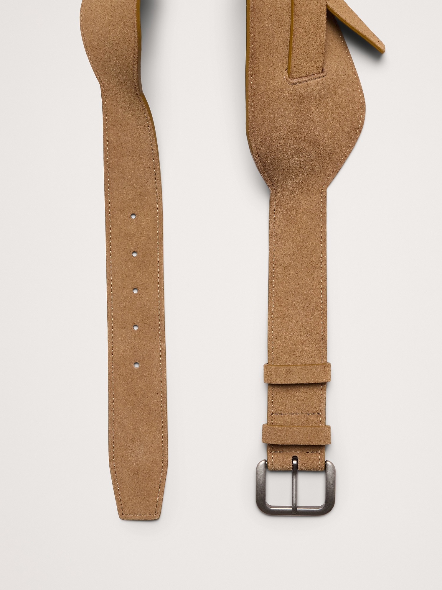 Женский ремень Banana Republic Knotted Suede Corset Belt, цвет: Виски коричневый — фото 2